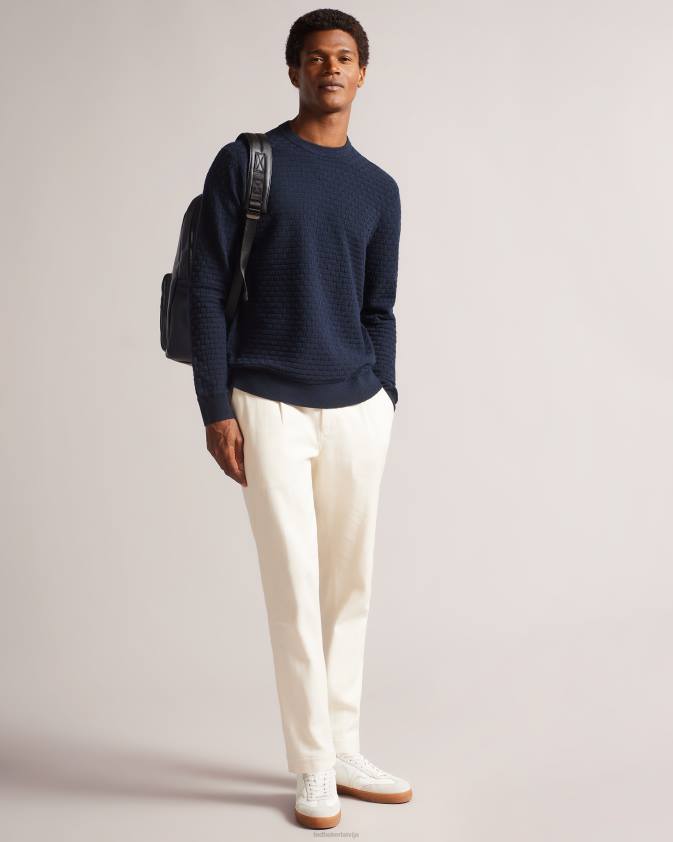 apģērbs Ted Baker lentic ar garām piedurknēm teksturētu apkalpes kaklu flote vīriešiem 26TV1246