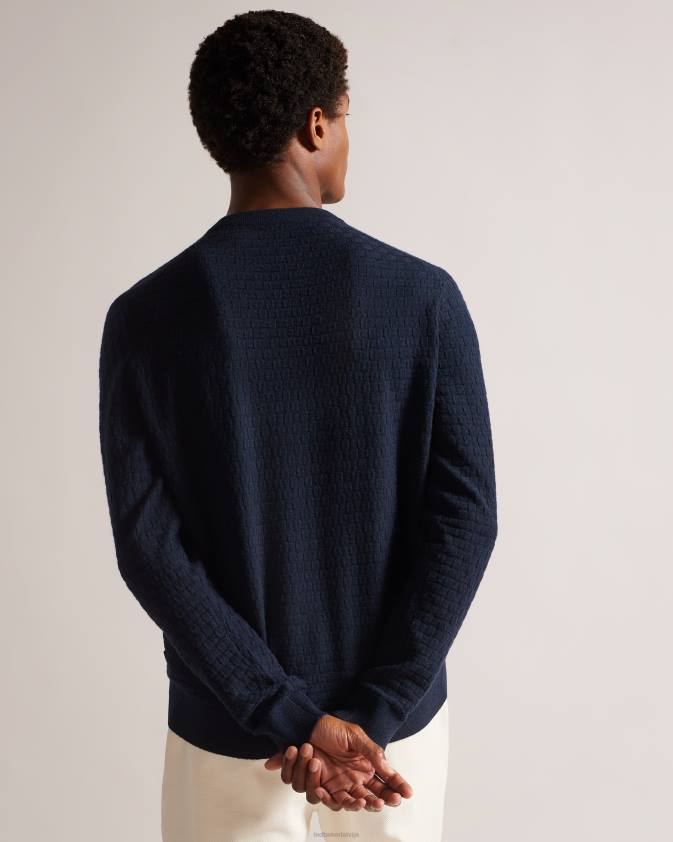 apģērbs Ted Baker lentic ar garām piedurknēm teksturētu apkalpes kaklu flote vīriešiem 26TV1246