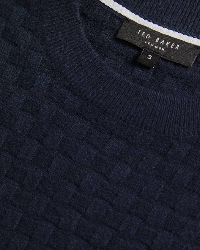 apģērbs Ted Baker lentic ar garām piedurknēm teksturētu apkalpes kaklu flote vīriešiem 26TV1246