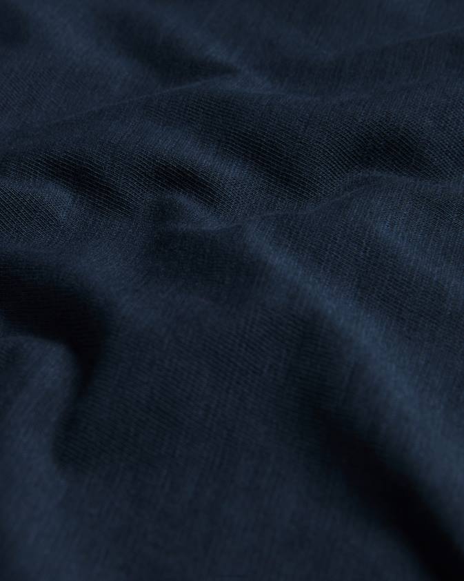 apģērbs Ted Baker Duddin Henley krekls ar īsām piedurknēm flote vīriešiem 26TV1265