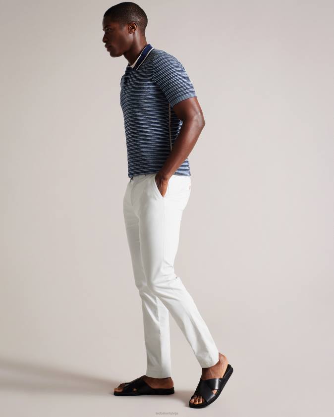 apģērbs Ted Baker Radwint strīpains polo krekls ar īsām piedurknēm tumši zils vīriešiem 26TV1304