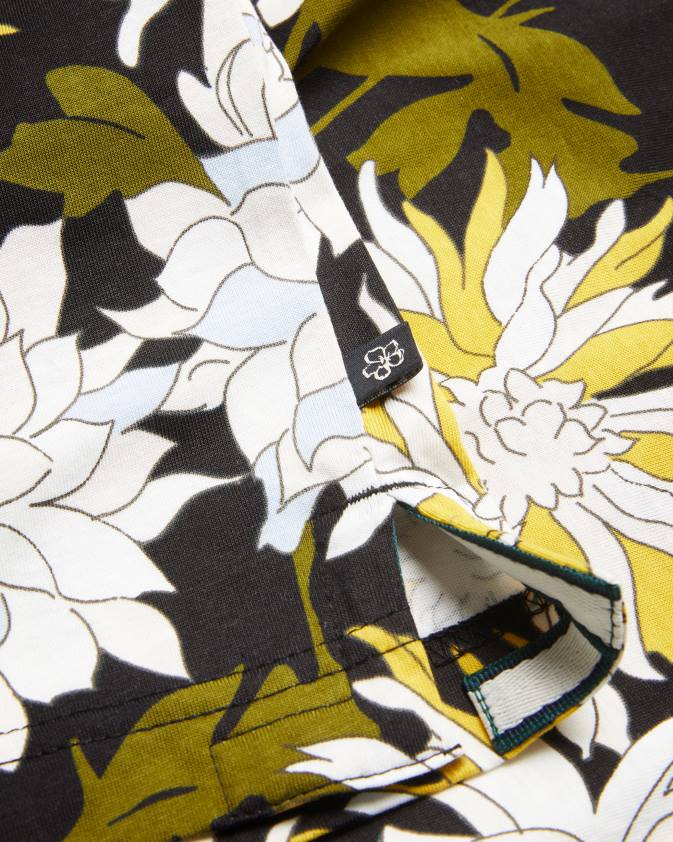 apģērbs Ted Baker florid T-krekls ar ziedu apdruku ar īsām piedurknēm daudzkrāsains vīriešiem 26TV1316