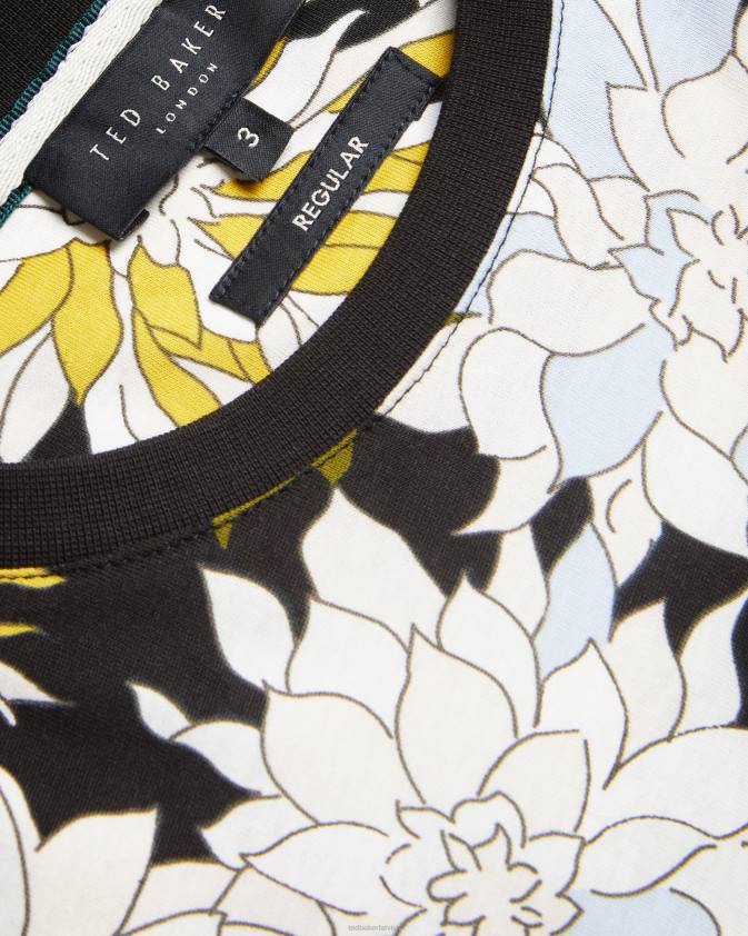 apģērbs Ted Baker florid T-krekls ar ziedu apdruku ar īsām piedurknēm daudzkrāsains vīriešiem 26TV1316
