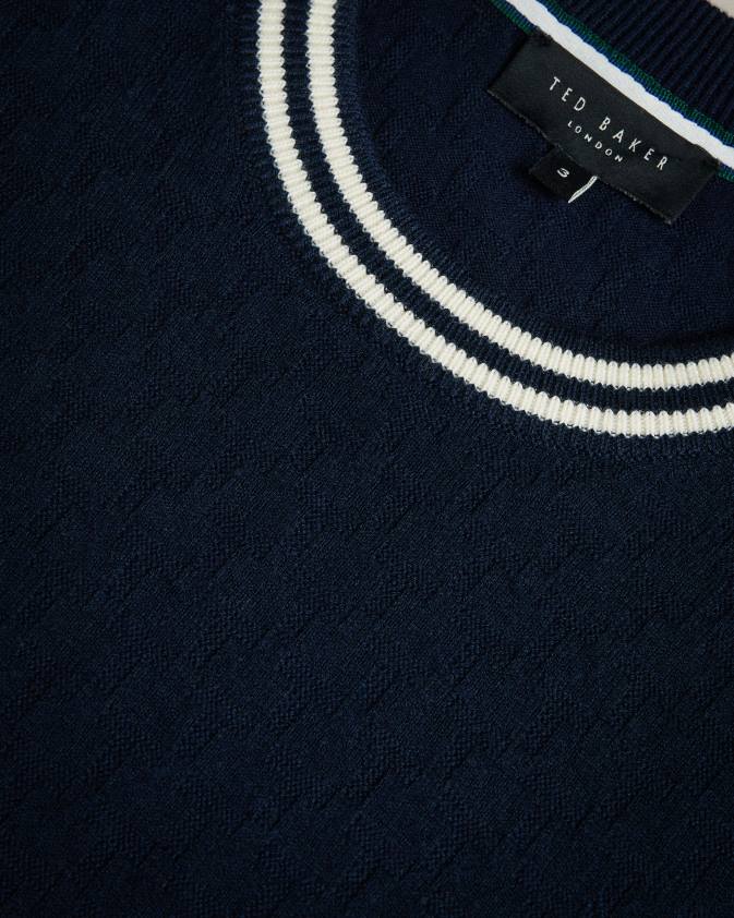 apģērbs Ted Baker hanam t-krekls ar īsām piedurknēm flote vīriešiem 26TV1409