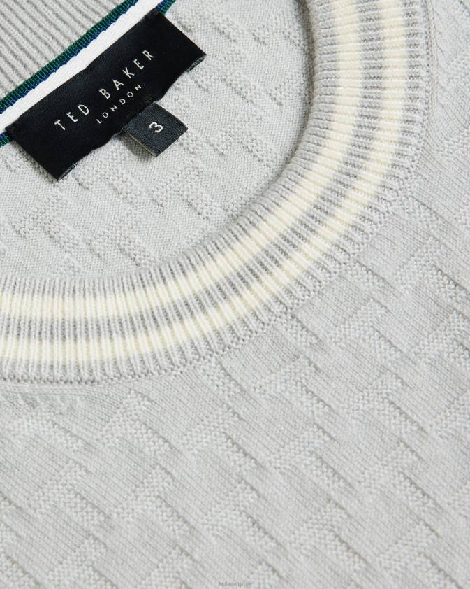 apģērbs Ted Baker hanam t-krekls ar īsām piedurknēm pelēks vīriešiem 26TV1461