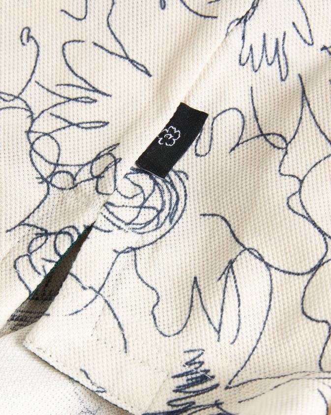 apģērbs Ted Baker holler polo krekls ar īsām piedurknēm ar apdruku dabisks vīriešiem 26TV1235