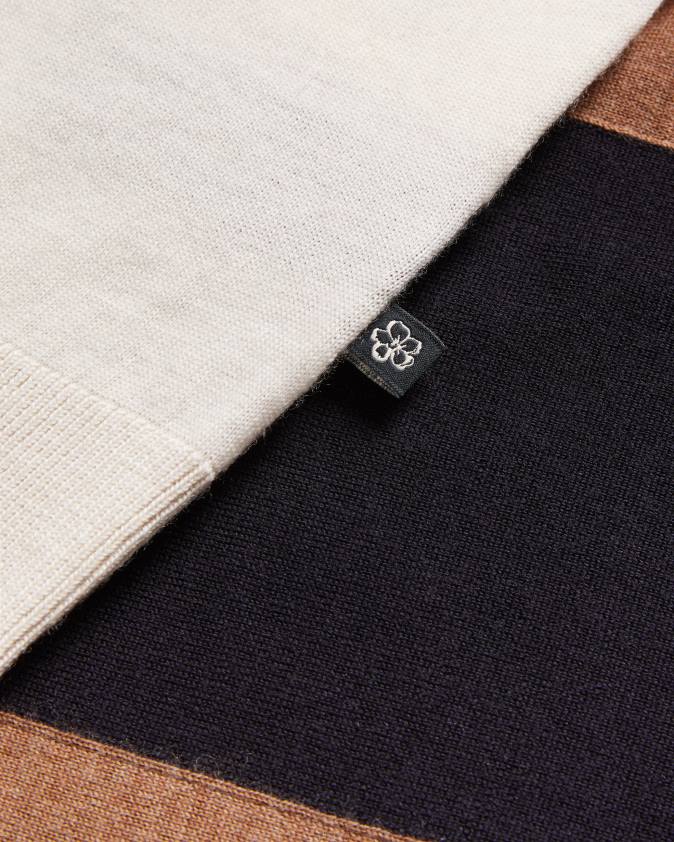 apģērbs Ted Baker larbrot polo ar īsām piedurknēm ar rāvējslēdzēju tumša flote vīriešiem 26TV1349