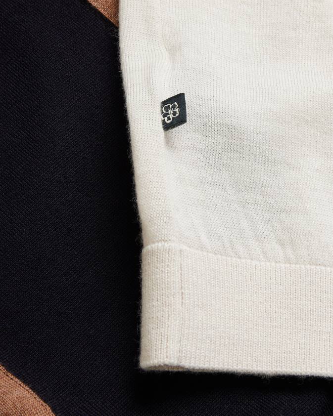 apģērbs Ted Baker navia tīras vilnas t-krekls ar īsām piedurknēm tumša flote vīriešiem 26TV1538