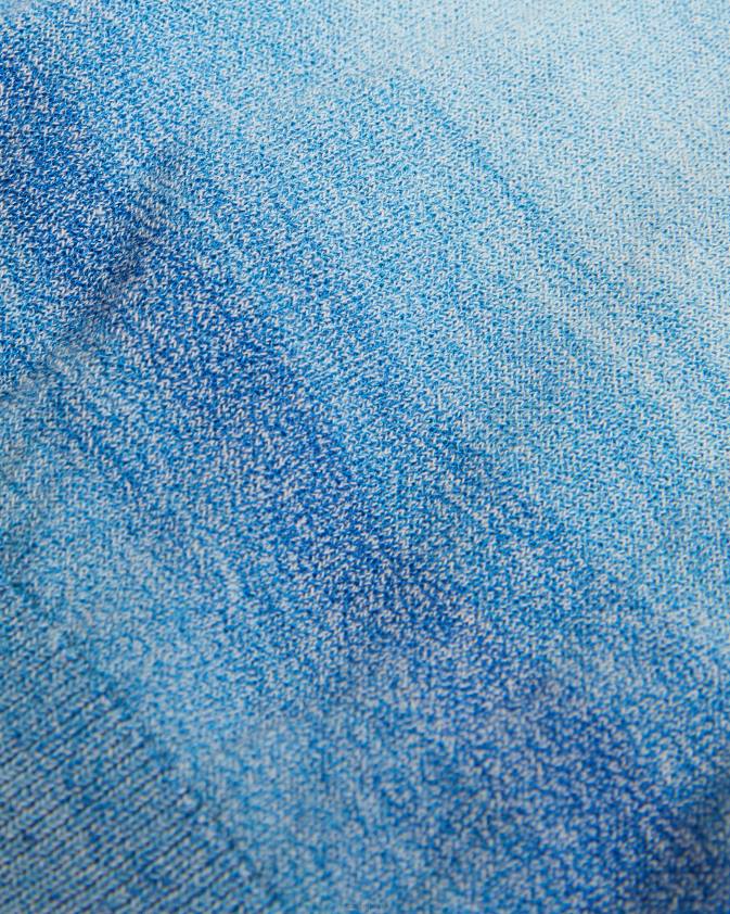 apģērbs Ted Baker notte īsām piedurknēm ombre svītru t-krekls tumši zils vīriešiem 26TV1299