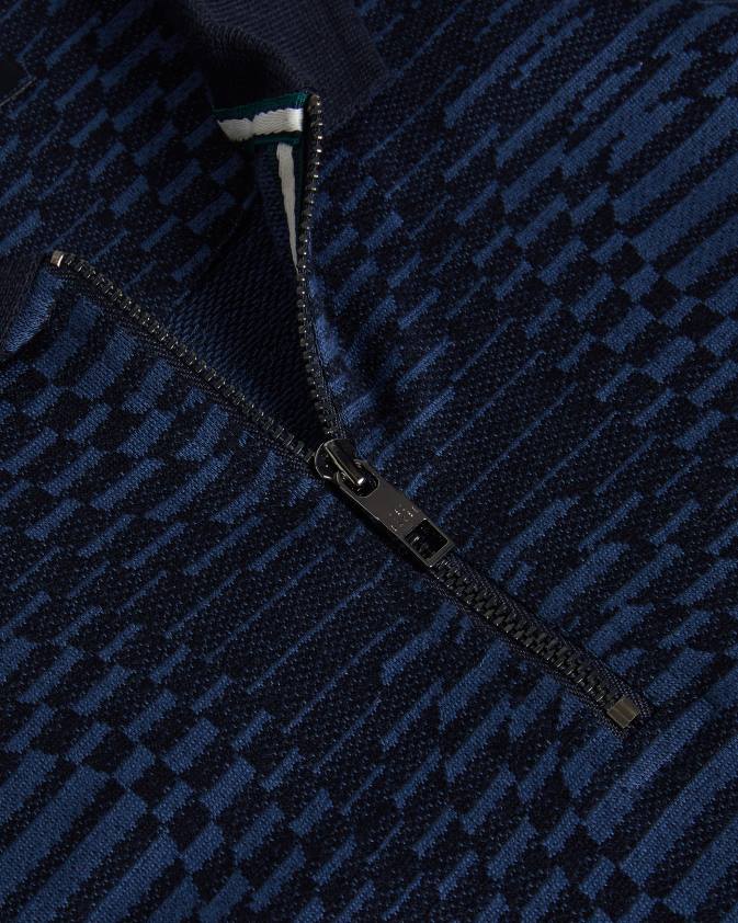 apģērbs Ted Baker ono žakarda polo krekls ar īsām piedurknēm flote vīriešiem 26TV1444