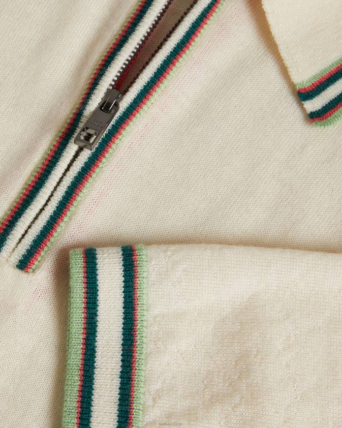 apģērbs Ted Baker pierrot polo krekls ar īsām piedurknēm balts vīriešiem 26TV1301