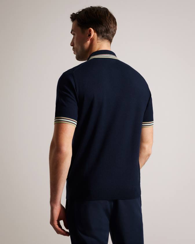 apģērbs Ted Baker pierrot polo krekls ar īsām piedurknēm flote vīriešiem 26TV1367