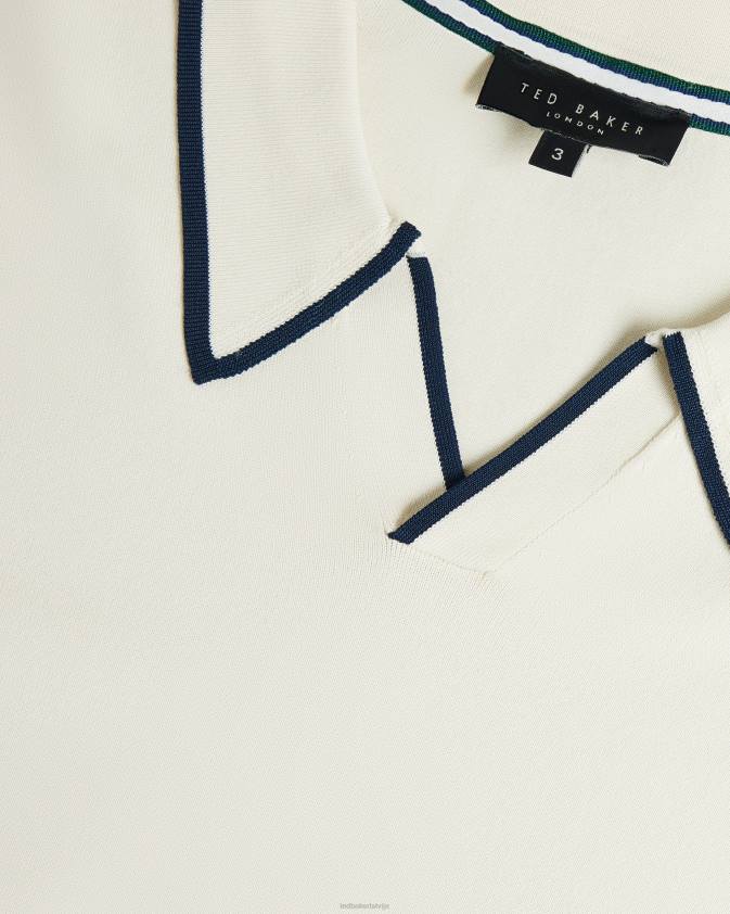 apģērbs Ted Baker stortfo viskozes polo krekls ar īsām piedurknēm akmens vīriešiem 26TV1502