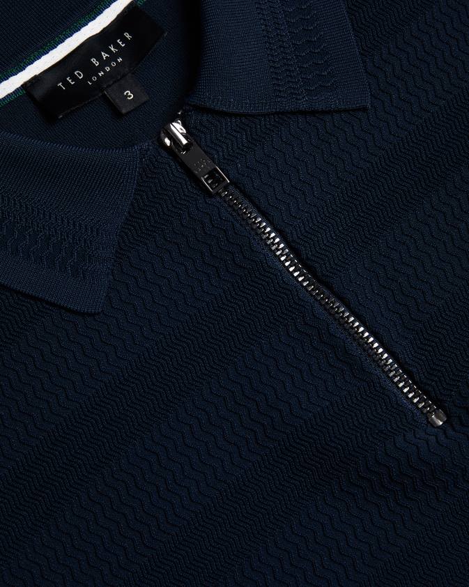 apģērbs Ted Baker stre polo krekls ar īsām piedurknēm flote vīriešiem 26TV1340