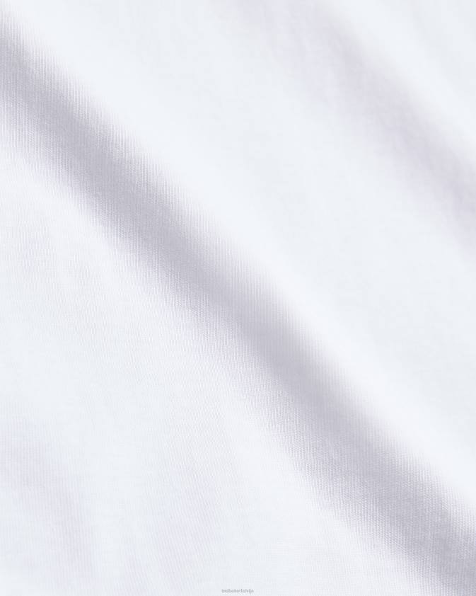 apģērbs Ted Baker tywinn parasts t-krekls ar īsām piedurknēm balts vīriešiem 26TV1314