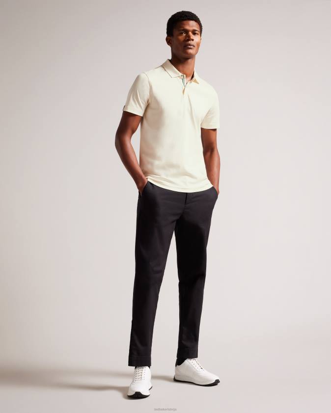 apģērbs Ted Baker zeiter polo krekls ar īsām piedurknēm ekru vīriešiem 26TV1433
