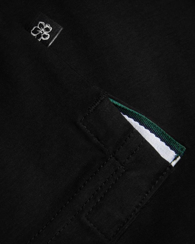 apģērbs Ted Baker zeiter polo krekls ar īsām piedurknēm melns vīriešiem 26TV1329