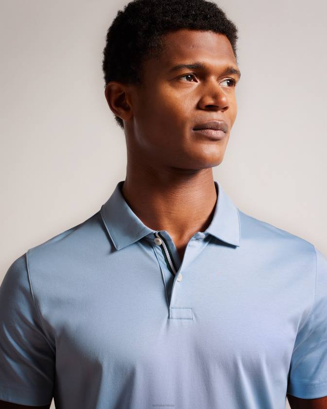 apģērbs Ted Baker zeiter polo krekls ar īsām piedurknēm pl-zils vīriešiem 26TV1379