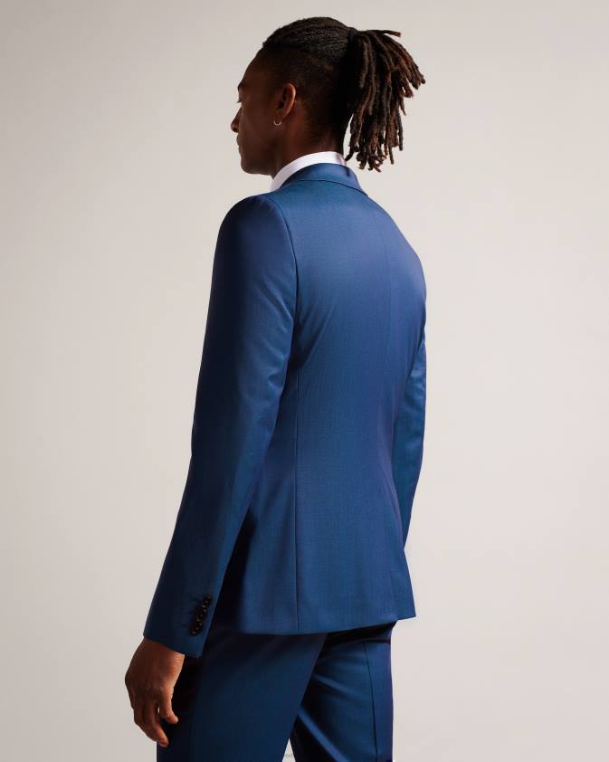 apģērbs Ted Baker atlowj viena krūtiņa jaka spilgti zils vīriešiem 26TV1214