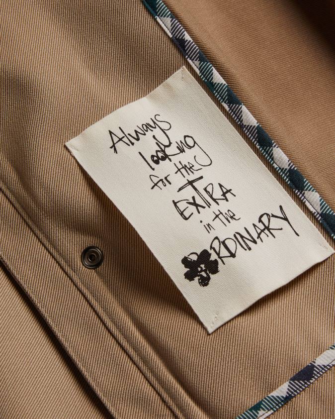 apģērbs Ted Baker finnj raglāna piedurknēm tīras vilnas jaka dabisks vīriešiem 26TV1260