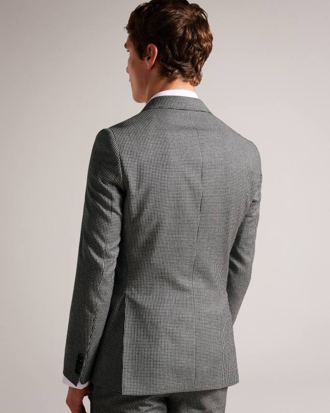apģērbs Ted Baker jvcjj mono čekas uzvalka jaka melns vīriešiem 26TV1580