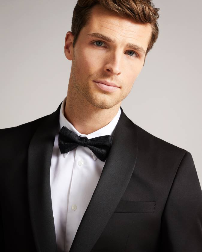 apģērbs Ted Baker jvtuxj slim fit smokinga uzvalka jaka melns vīriešiem 26TV1361