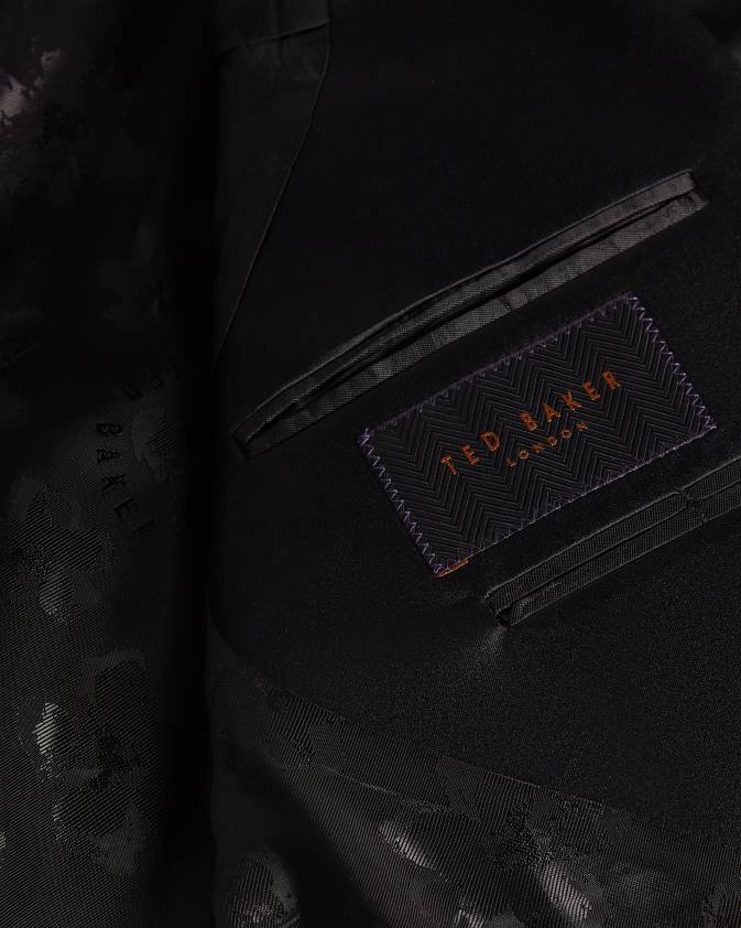 apģērbs Ted Baker jvtuxj slim fit smokinga uzvalka jaka melns vīriešiem 26TV1361