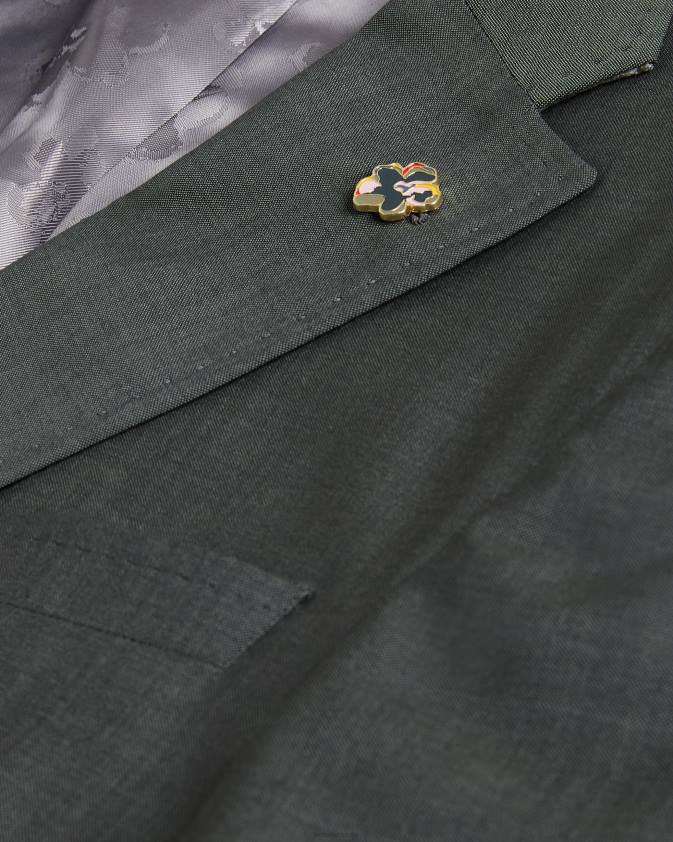 apģērbs Ted Baker richanj tīras vilnas haizivīdas uzvalka jaka haki vīriešiem 26TV1355