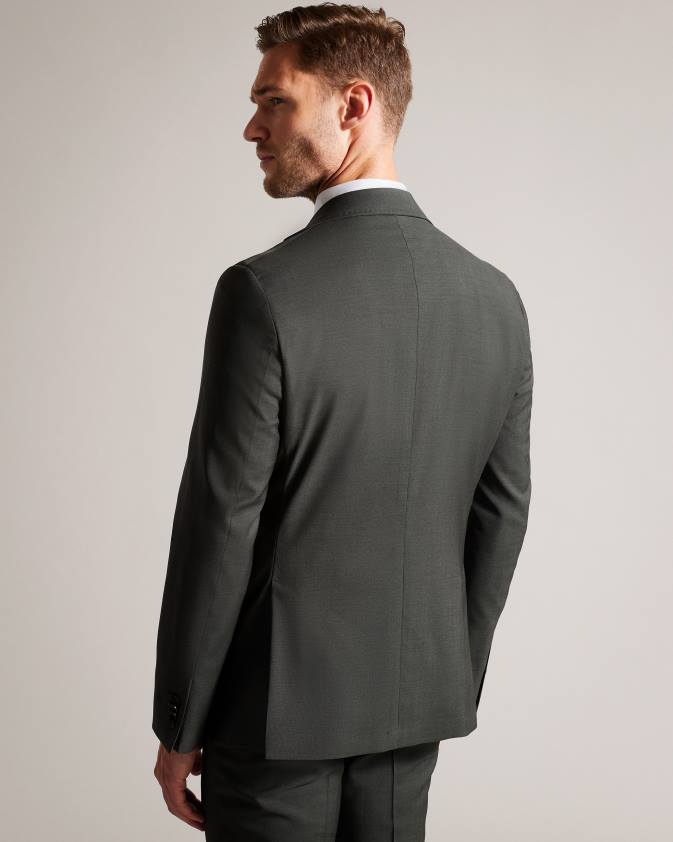 apģērbs Ted Baker richanj tīras vilnas haizivīdas uzvalka jaka haki vīriešiem 26TV1355