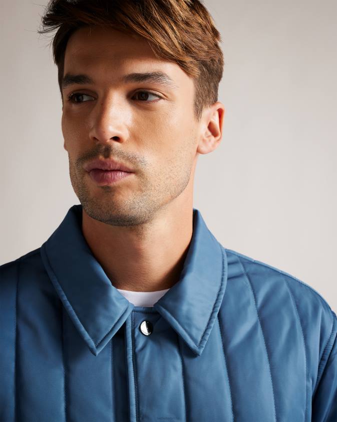 apģērbs Ted Baker skelton stepēts darba apģērba jaka vidēji zils vīriešiem 26TV1290