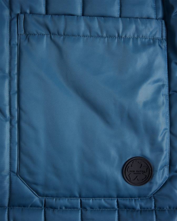 apģērbs Ted Baker skelton stepēts darba apģērba jaka vidēji zils vīriešiem 26TV1290