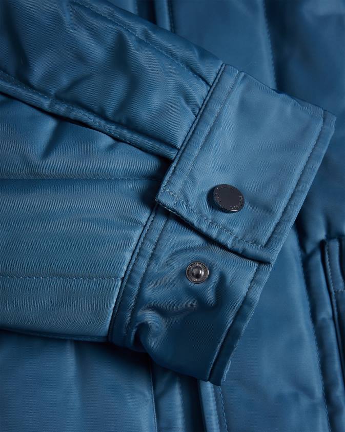 apģērbs Ted Baker skelton stepēts darba apģērba jaka vidēji zils vīriešiem 26TV1290