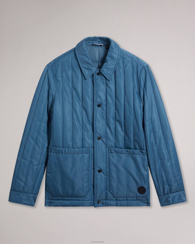 apģērbs Ted Baker skelton stepēts darba apģērba jaka vidēji zils vīriešiem 26TV1290