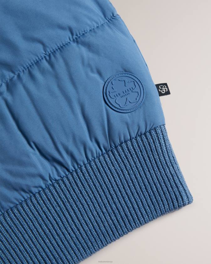 apģērbs Ted Baker sporas garām piedurknēm vatēta rāvējslēdzējs caur jaka vidēji zils vīriešiem 26TV1247