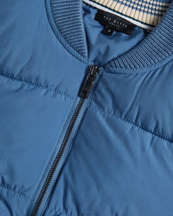 apģērbs Ted Baker sporas garām piedurknēm vatēta rāvējslēdzējs caur jaka vidēji zils vīriešiem 26TV1247