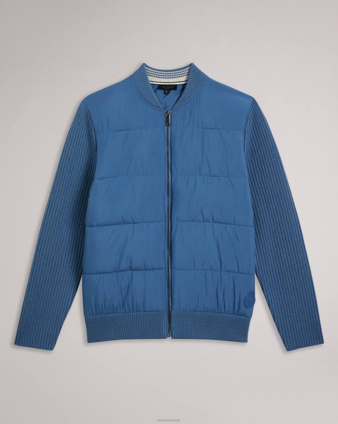 apģērbs Ted Baker sporas garām piedurknēm vatēta rāvējslēdzējs caur jaka vidēji zils vīriešiem 26TV1247