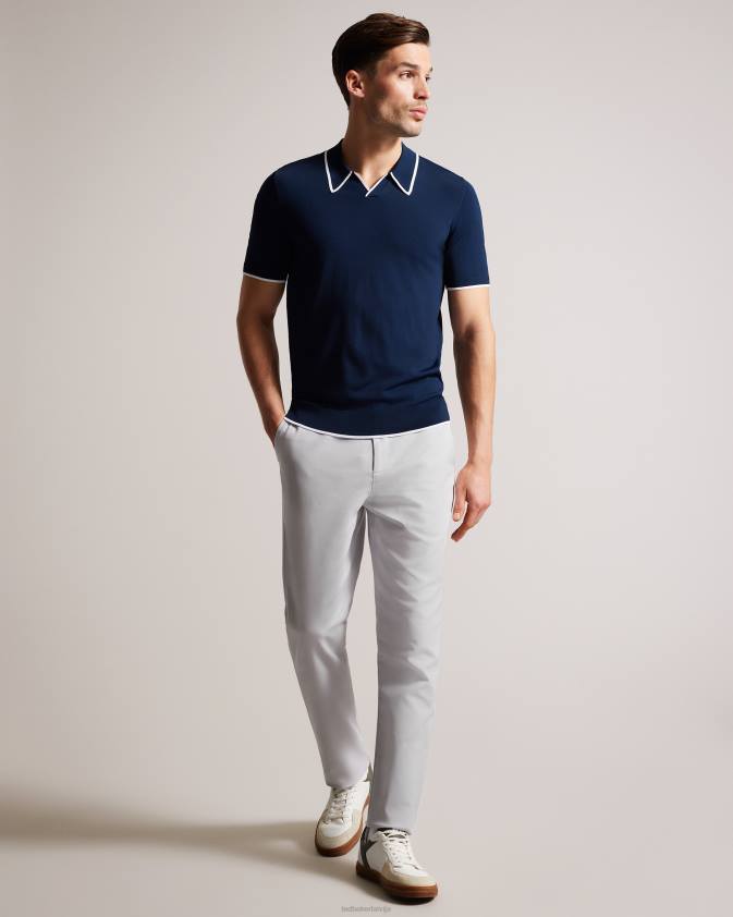 apģērbs Ted Baker Lenard Irvine slim fit smart chinos gaiši pelēks vīriešiem 26TV1382
