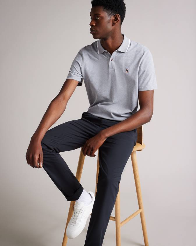 apģērbs Ted Baker genay slim chinos dk-navy vīriešiem 26TV1342