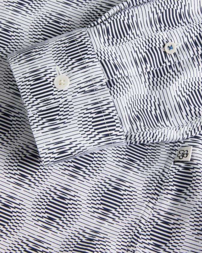 apģērbs Ted Baker bumbieru krāsas krekls ar garām piedurknēm balts vīriešiem 26TV1537