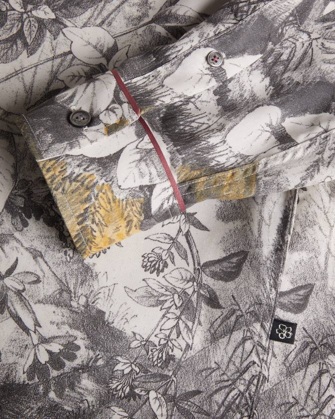 apģērbs Ted Baker krekls ar botānisku apmali ar garām piedurknēm dabisks vīriešiem 26TV1391