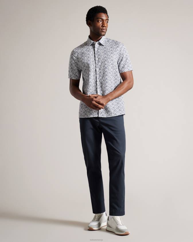 apģērbs Ted Baker laghy siltumnīcas krekls ar īsām piedurknēm gaiši zils vīriešiem 26TV1547