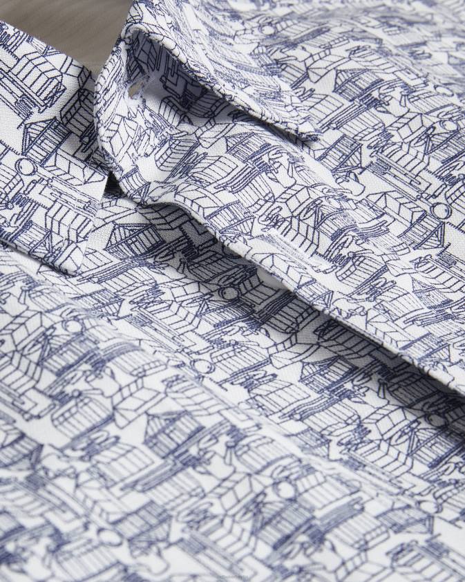 apģērbs Ted Baker laghy siltumnīcas krekls ar īsām piedurknēm gaiši zils vīriešiem 26TV1547