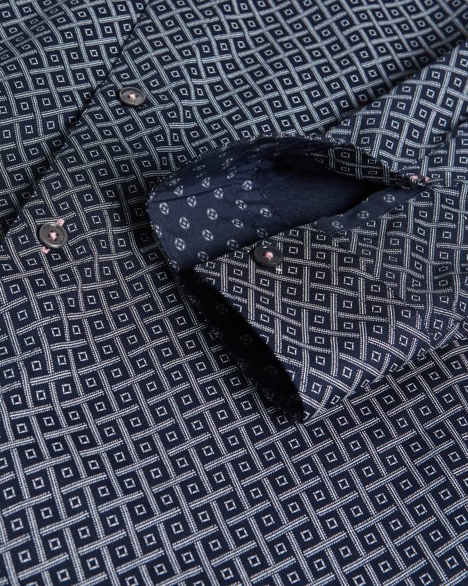 apģērbs Ted Baker notrip ls dimanta apdrukas krekls flote vīriešiem 26TV1713