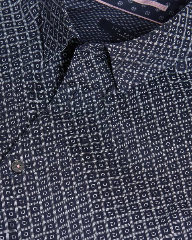 apģērbs Ted Baker notrip ls dimanta apdrukas krekls flote vīriešiem 26TV1713