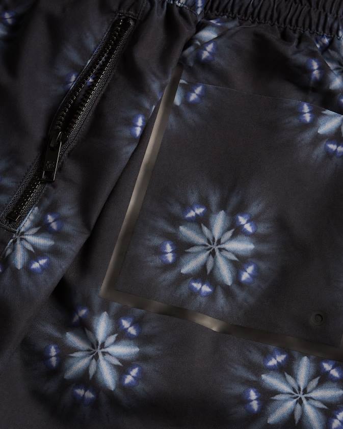 apģērbs Ted Baker peldšorti ar apļveida apdruku melns vīriešiem 26TV1546