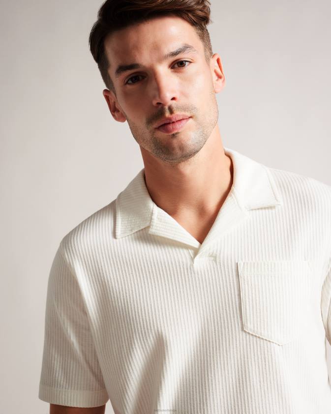 apģērbs Ted Baker arkes regulāri pieguļošs polo krekls balts vīriešiem 26TV1393