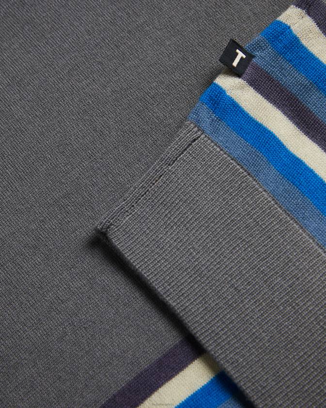 apģērbs Ted Baker pital svītrains vilnas polo krekls vidēji zils vīriešiem 26TV1254