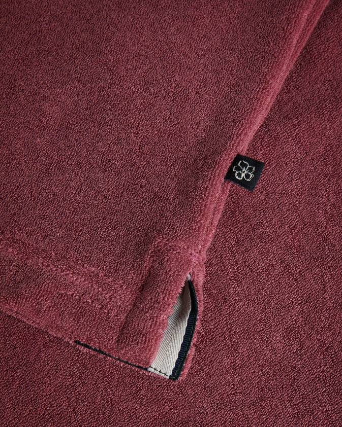 apģērbs Ted Baker sndbank toweling revere apkakle polo krekls vidēji rozā vīriešiem 26TV1494