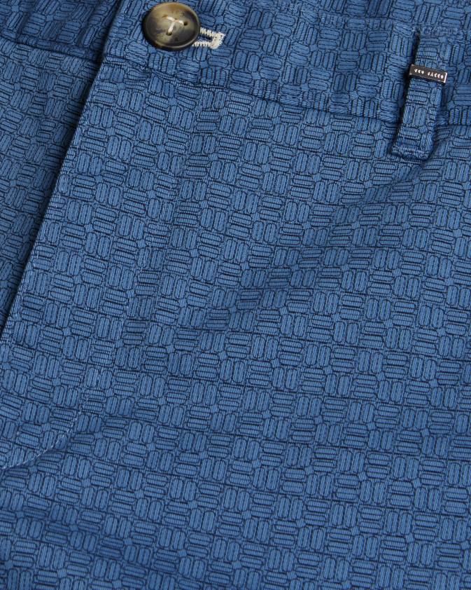 apģērbs Ted Baker gomer regulāri pieguļoši ģeometriski šorti flote vīriešiem 26TV1442