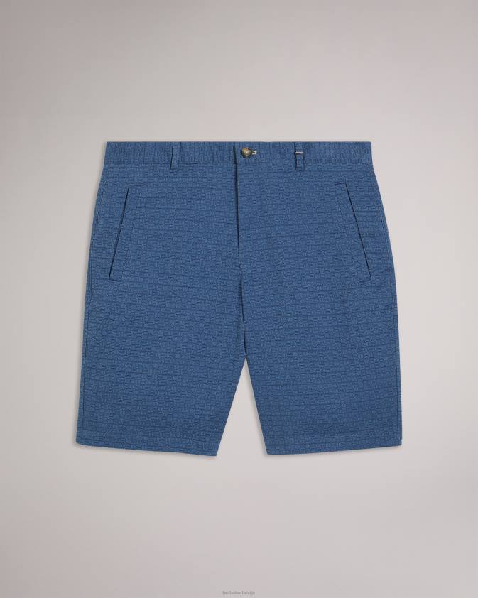 apģērbs Ted Baker gomer regulāri pieguļoši ģeometriski šorti flote vīriešiem 26TV1442